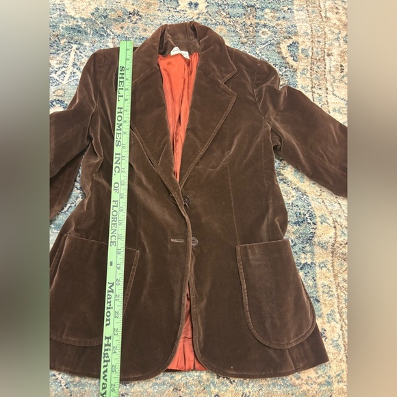 Larry Levine Womens Brown Velvet Blazer, no size found on it, looks to be a s/m - Picture 2 of 7